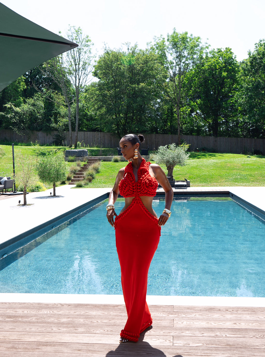 The Chama Maxi Dress - Red
