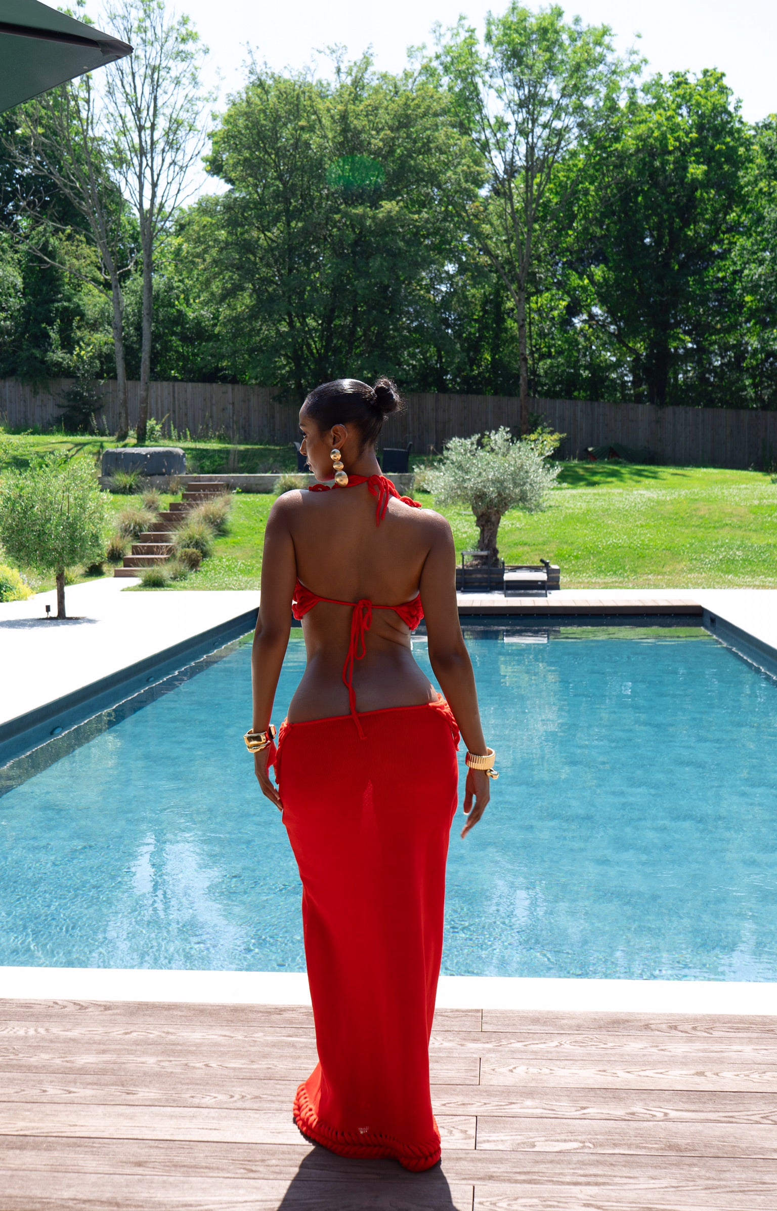 The Chama Maxi Dress - Red