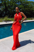 The Chama Maxi Dress - Red