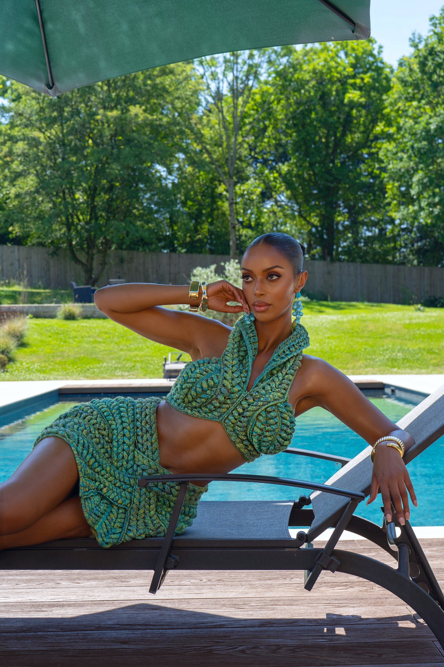 MARÉNA  SKIRT - GREEN
